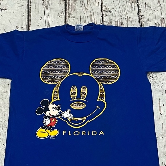 Vintage Mickey Mouse Cartoon Disney World 1990s Graphic Tee Tshirt - Picture 2 of 3